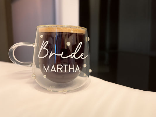 Personalised Pearl Bride Mug