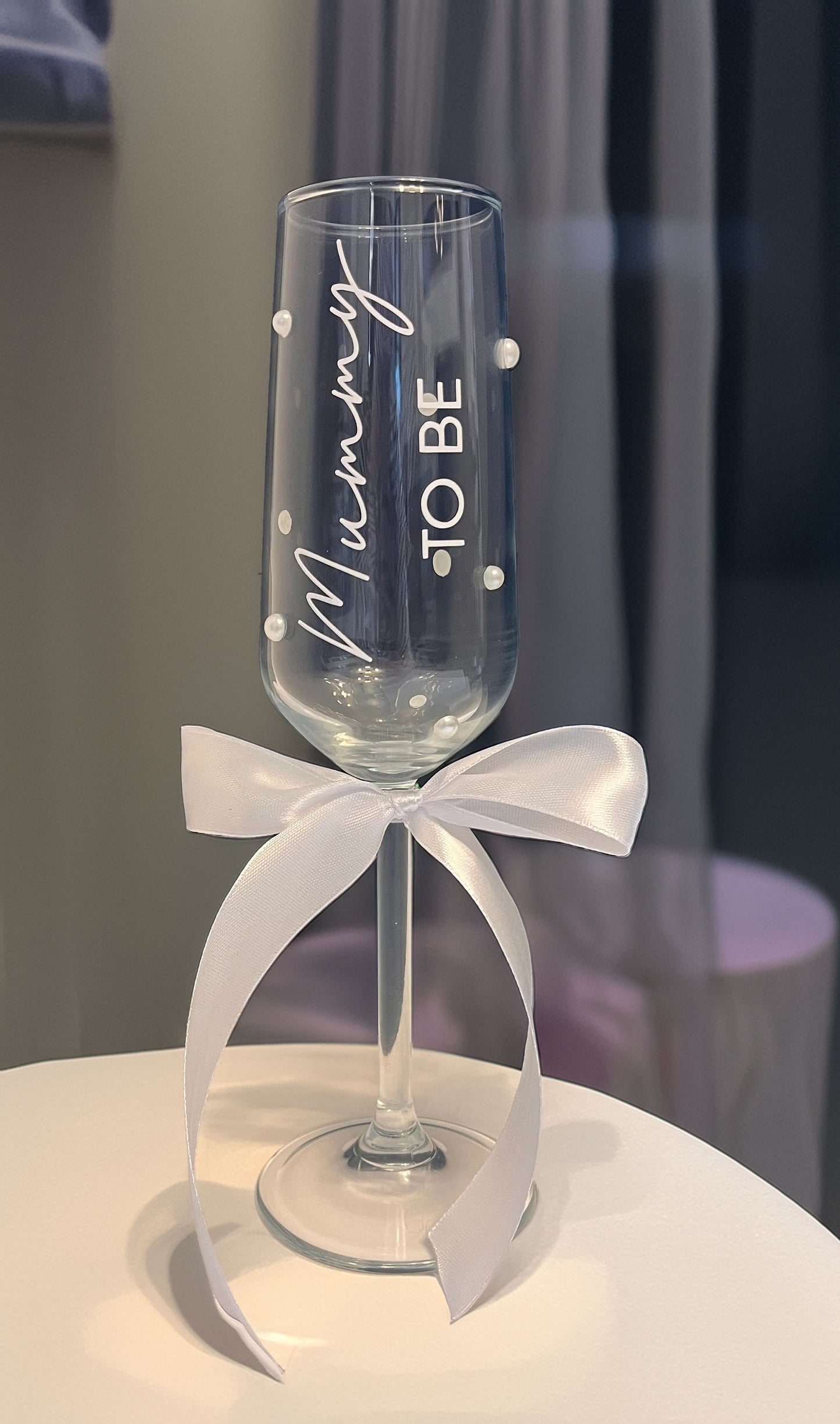 Personalised Pearl Champagne Flute